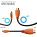 Yellow-Price PREMIUM BRAIDED 3FT MICRO HDMI TO STANDARD HDMI CABLE LEAD FOR ANDROID PHONE & TABLET (NO MICRO USB)